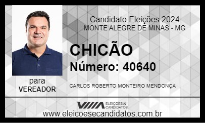 Candidato CHICÃO 2024 - MONTE ALEGRE DE MINAS - Eleições