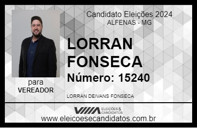 Candidato LORRAN FONSECA  2024 - ALFENAS - Eleições