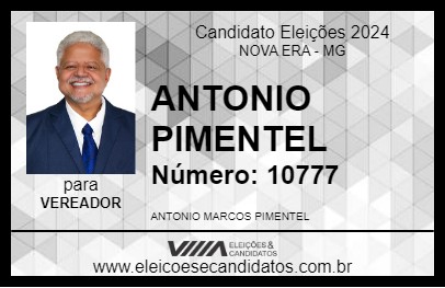 Candidato ANTONIO PIMENTEL 2024 - NOVA ERA - Eleições