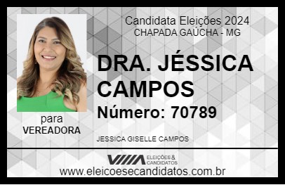 Candidato DRA. JÉSSICA CAMPOS 2024 - CHAPADA GAÚCHA - Eleições