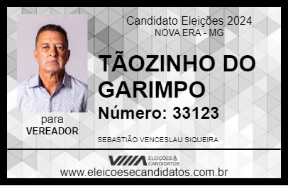 Candidato TÃOZINHO DO GARIMPO 2024 - NOVA ERA - Eleições