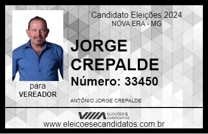 Candidato JORGE CREPALDE 2024 - NOVA ERA - Eleições