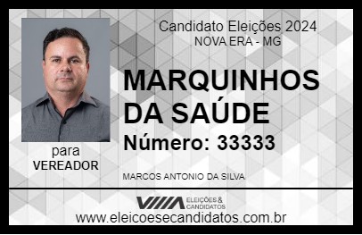 Candidato MARQUINHOS DA SAÚDE 2024 - NOVA ERA - Eleições