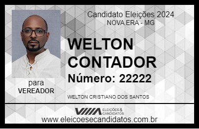 Candidato WELTON CONTADOR 2024 - NOVA ERA - Eleições