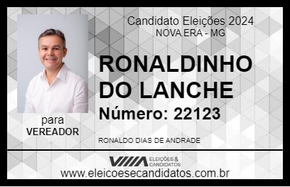 Candidato RONALDINHO DO LANCHE 2024 - NOVA ERA - Eleições