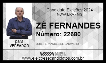 Candidato ZÉ FERNANDES 2024 - NOVA ERA - Eleições