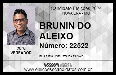 Candidato BRUNIN DO ALEIXO 2024 - NOVA ERA - Eleições