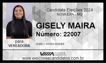 Candidato GISELY MAIRA 2024 - NOVA ERA - Eleições