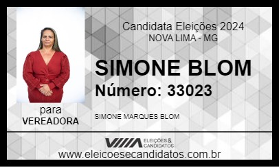 Candidato SIMONE BLOM 2024 - NOVA LIMA - Eleições