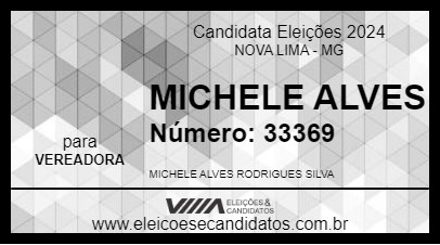 Candidato MICHELE ALVES 2024 - NOVA LIMA - Eleições