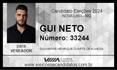 Candidato GUI NETO 2024 - NOVA LIMA - Eleições