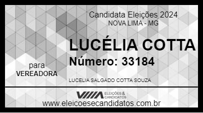 Candidato LUCÉLIA COTTA 2024 - NOVA LIMA - Eleições