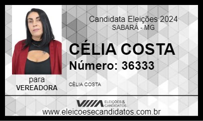 Candidato CÉLIA COSTA 2024 - SABARÁ - Eleições