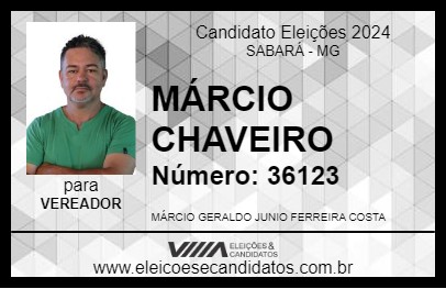 Candidato MÁRCIO CHAVEIRO 2024 - SABARÁ - Eleições