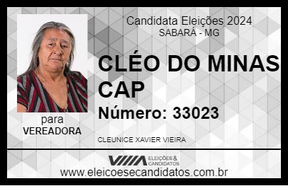 Candidato CLÉO DO MINAS CAP 2024 - SABARÁ - Eleições