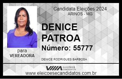 Candidato DENICE PATROA 2024 - ARINOS - Eleições