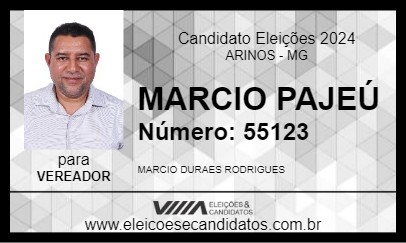 Candidato MARCIO PAJEÚ 2024 - ARINOS - Eleições