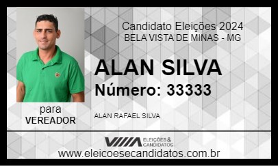 Candidato ALAN SILVA 2024 - BELA VISTA DE MINAS - Eleições