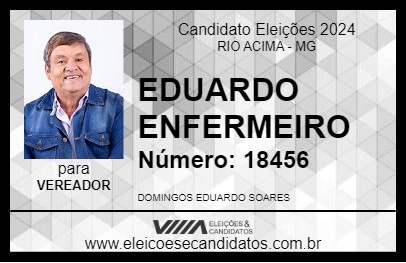 Candidato EDUARDO ENFERMEIRO 2024 - RIO ACIMA - Eleições