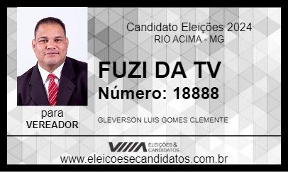 Candidato FUZI DA TV 2024 - RIO ACIMA - Eleições