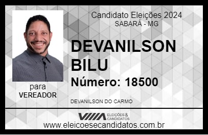 Candidato DEVANILSON BILU 2024 - SABARÁ - Eleições