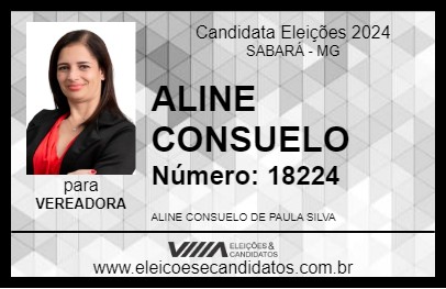 Candidato ALINE CONSUELO 2024 - SABARÁ - Eleições