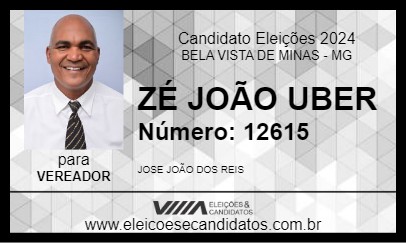 Candidato ZÉ JOÃO UBER 2024 - BELA VISTA DE MINAS - Eleições