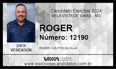 Candidato ROGER 2024 - BELA VISTA DE MINAS - Eleições