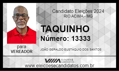 Candidato TAQUINHO 2024 - RIO ACIMA - Eleições