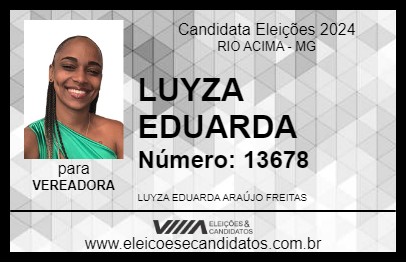 Candidato LUYZA EDUARDA 2024 - RIO ACIMA - Eleições