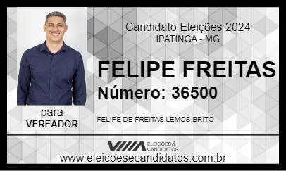 Candidato FELIPE FREITAS 2024 - IPATINGA - Eleições