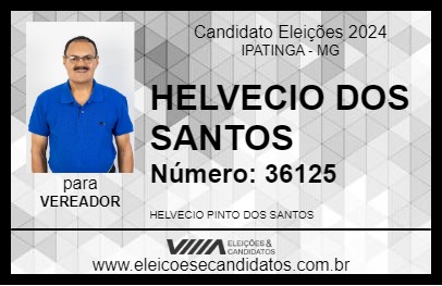 Candidato HELVECIO DOS SANTOS 2024 - IPATINGA - Eleições