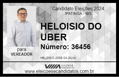 Candidato HELOISIO DO UBER 2024 - IPATINGA - Eleições