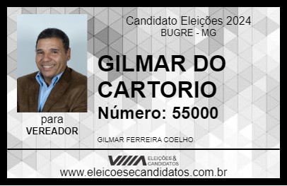 Candidato GILMAR DO CARTORIO 2024 - BUGRE - Eleições