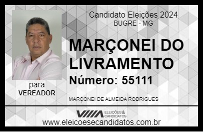 Candidato MARÇONEI DO LIVRAMENTO 2024 - BUGRE - Eleições