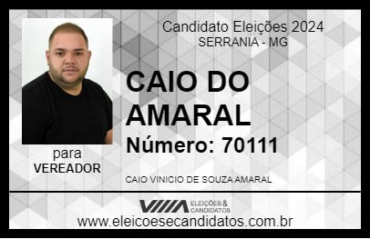 Candidato CAIO DO AMARAL 2024 - SERRANIA - Eleições