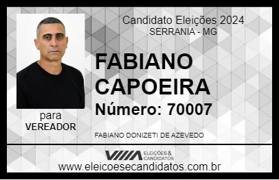 Candidato FABIANO CAPOEIRA 2024 - SERRANIA - Eleições