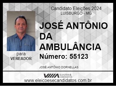 Candidato JOSÉ ANTÔNIO DA AMBULÂNCIA 2024 - LUISBURGO - Eleições