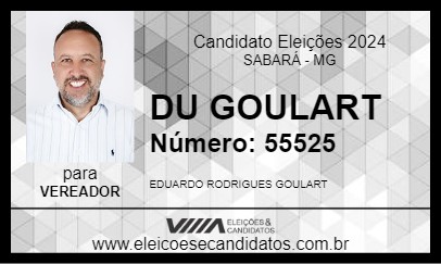 Candidato DU GOULART 2024 - SABARÁ - Eleições