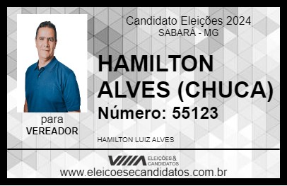 Candidato HAMILTON ALVES (CHUCA) 2024 - SABARÁ - Eleições