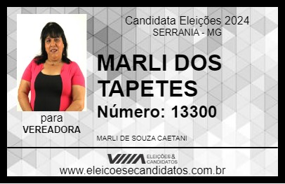 Candidato MARLI DOS TAPETES 2024 - SERRANIA - Eleições