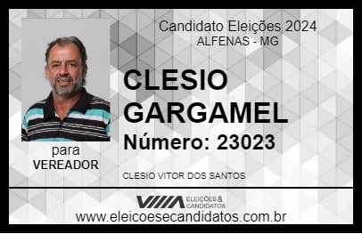 Candidato CLESIO GARGAMEL 2024 - ALFENAS - Eleições