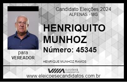 Candidato HENRIQUITO MUNHOZ 2024 - ALFENAS - Eleições