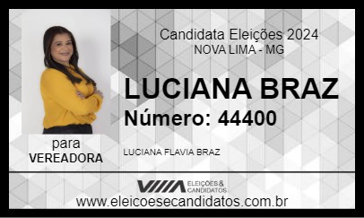 Candidato LUCIANA BRAZ (TIA LU) 2024 - NOVA LIMA - Eleições