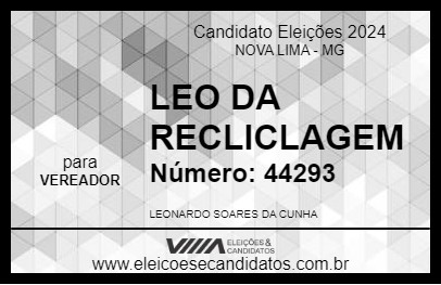 Candidato LEO DA COOPERATIVA 2024 - NOVA LIMA - Eleições