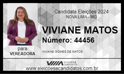 Candidato VIVIANE MATOS 2024 - NOVA LIMA - Eleições