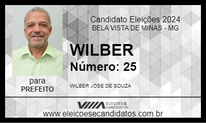 Candidato WILBER 2024 - BELA VISTA DE MINAS - Eleições