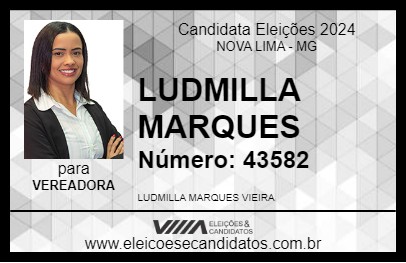 Candidato LUDMILLA MARQUES 2024 - NOVA LIMA - Eleições