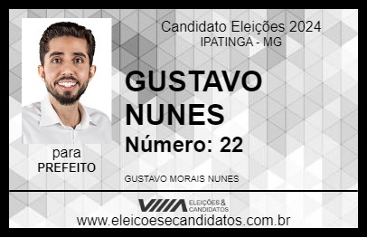 Candidato GUSTAVO NUNES 2024 - IPATINGA - Eleições