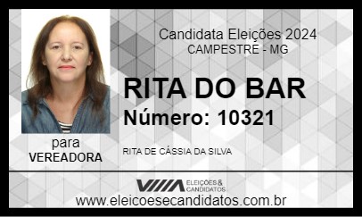 Candidato RITA DO BAR 2024 - CAMPESTRE - Eleições